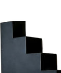 Black Zip Tie Organizer Wall Mount Rack with stepped 6 deep compartments for garage tool storage and easy access