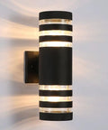 Built To Last All Weather Modern Outdoor Wall Sconce Lights Up Down Exterior Fixture Waterproof Matte Black Aluminum