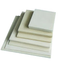 Stacked Lab Grade 99% Alumina Ceramic Sheet Insulator For High Temperature Substrates, varying sizes, white, corundum plates
