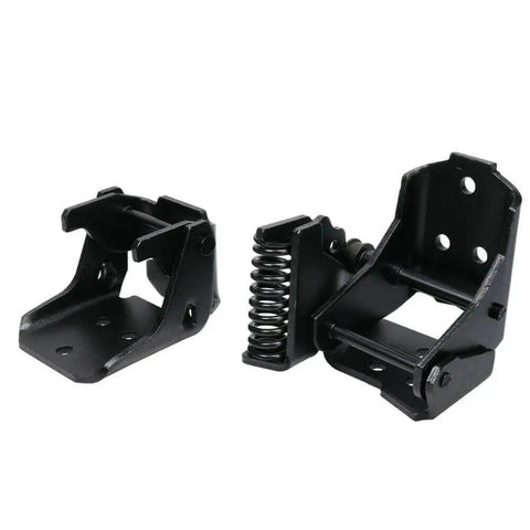 2 Piece Driver Side Door Hinge Set For Pontiac Oldsmobile Chevy Buick, upper and lower left sides, black steel aluminum