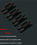 Concealed Invisible Door Hinges Set Of 4 Adjustable Heavy Duty Hardware For Smooth As Butter Swing Operations With Zero Fuss Install That Hide Away Nice And Neat For Weekend Diy Projects Working Like Clockwork Always, shown in black finish.