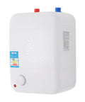 Compact Electric Hot Water Heater Featuring Instant Mini Storage Boiler 1500W sleek rectangular design with red and blue knobs.