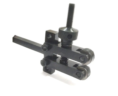 Heavy Duty Clamp Type Knurling Tool For Lathes With Two Inch Capacity And Three Eighths Inch Shank, Side View