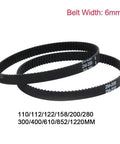 GT2 Closed Loop Timing Belt 2GT 6mm Wide Synchronous Drive Belt For CNC And DIY Folks Durable Wear Resistant 110 1220mm