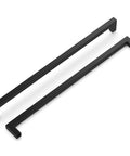 Solid Core Cabinet Pulls 12 Inch Hole Center 5 Pack Matte Black Top Shelf Luxury Cabinet Handles For Doors And Dresser Drawers Hardware Skylight Collection Heavy Duty Durable Solid Metal Core Build shown from top view