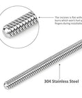 Close-up of T8 Z Axis Lead Screw 515mm Steel Threaded Rod with Brass Nut for CR 10 3D Printer Replacement showing fine threading.