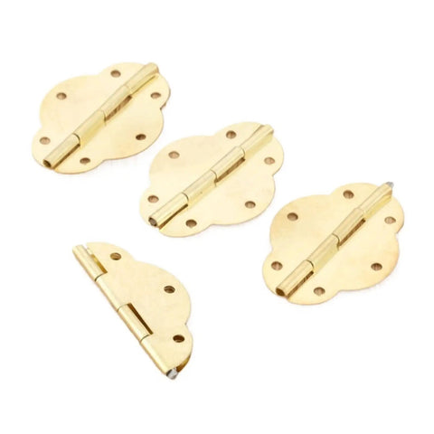 4 Pack 46x35mm Vintage Furniture Hinges For Cabinets, Drawers And Doors Butt Hinge Set For Jewelry Boxes And Wooden Boxes