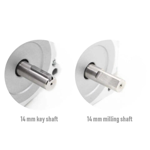 14mm key shaft and 14mm milling shaft of Bad Ass NEMA 34 Stepper Motor 86X114Mm 8Point7Nm 1240Ozin 6Amps 14Mm Key Shaft No Cap Heavy Power Build For Cnc Routers Mills Industrial Upgrades Smooth As Butter