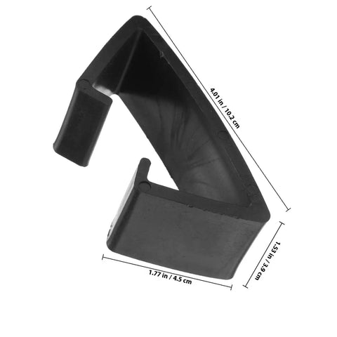 Black 90mm outdoor furniture clip dimensions, part of 4 Pack Outdoor Furniture Clips For Wicker Sectional Sofas And Rattan Chairs.