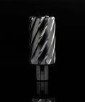 Front view of Oscarbide annular cutter, 1-7/16 in dia, 3/4 in Weldon shank, 2 flats