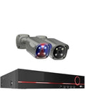 Top Shelf 8Mp 4K PoE CCTV NVR Security Camera Kit With Smart Motion Tracking And Blazing Clear Night Vision. Dual camera setup with NVR.