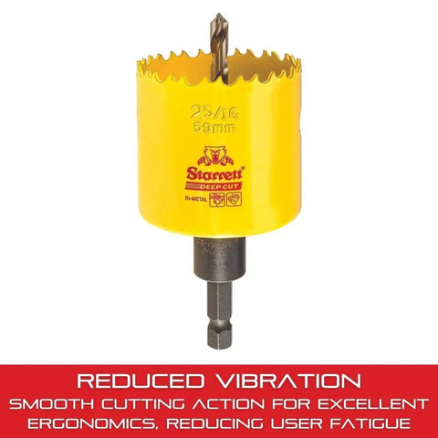 Bi-Metal Deep Cut Hole Saw With Arbor For Beastly Fast Cuts In Metal, Steel And Wood, Abrasion-Resistant HSS Teeth