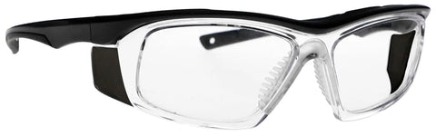 Rad Radiation Safety Glasses With Lightweight Frame And.75mm Pb Lead Equivalent Lenses And.50mm Pb Side Shields Black