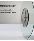 Clear Tempered Glass 360 Degree Rotating Turntable Serving Tray For Kitchen Countertop Spices And Condiments Organizer