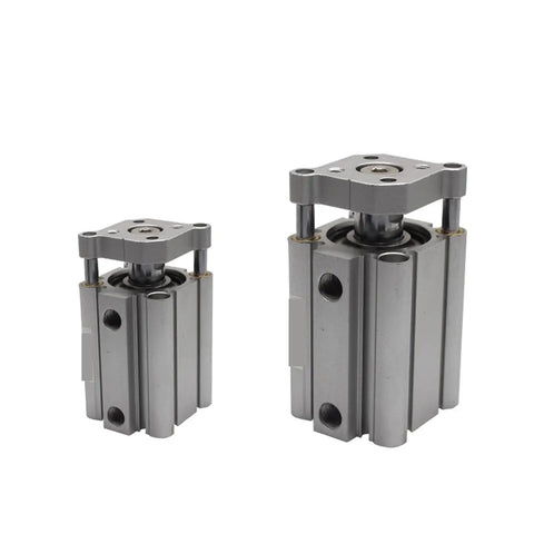 Heavy Duty Compact Double Acting Pneumatic Cylinder With Guide Rod Featuring Slick Hardened Shaft And Hella Tough Anti Corrosion Finish For Rock Solid Machine Projects