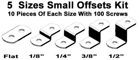 Offset Canvas Clips For Picture Framing Assorted Small Sizes Ten Of Each Size Zero Zero Inch Flat One Eighth Inch One Quarter Inch