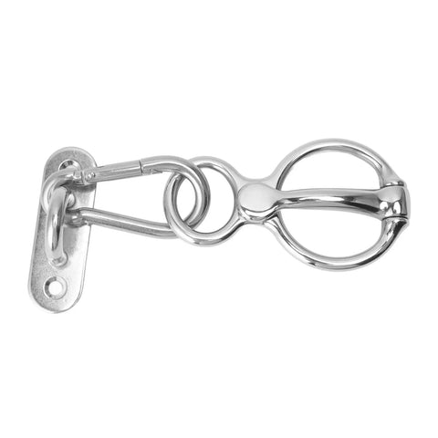 Stainless Steel Horse Tie Ring With Safety Release Mechanism For Training Half Round Ring With Eye Bolts For Pulling Back