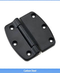 Heavy Duty Exterior Black Carbon Steel Large Hinge For Loading Vehicle Doors One Piece, Rugged Industrial Hardware Door Hinge For Outdoor Use, Weather Resistant, High Strength, Easy Install, black carbon steel hinge