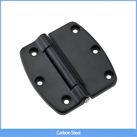 Heavy Duty Exterior Black Carbon Steel Large Hinge For Loading Vehicle Doors One Piece, Rugged Industrial Hardware Door Hinge For Outdoor Use, Weather Resistant, High Strength, Easy Install, black carbon steel hinge