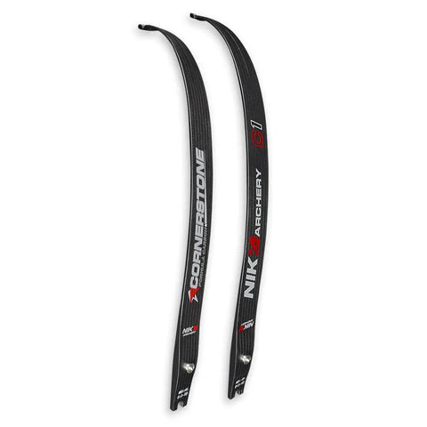 Cornerstone Carbon Fiber Recurve Limb Set For Beginners Beginner Friendly No Fuss 12 To 50 Pounds ILF Compatible 68 Inch Pair