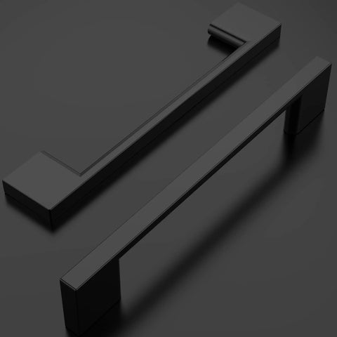 10 Pack Matte Black Cabinet Pulls 5 Inch 128mm Hole Centers Kitchen Cabinet Handles For Cabinets Cupboard Drawers Hardware ZH0060