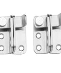 No Nonsense Heavy Duty Stainless Steel Flip Latch Lock 2 Pack Padlockable Bolt Latches for pet gates, cabinets, wardrobes