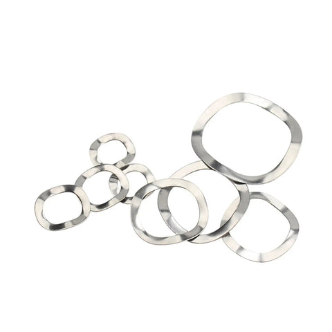 Go-To Lock Washer Assortment Kit 304 Stainless Steel Wave Washers Set M3 M4 M5 M6 M8 M10 M12 M19 M23 M25 M27 M41 With Three Wave And Five Wave Type Gasket Spring Washers M19x25x0.3 10pcs Easy Install, assorted stainless wave washers