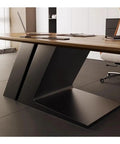 Sit Stand Desk With Premium Ash Wood Surface, Super Spacious Home Office Workstation Featuring Integrated Monitor Shelf with sleek design.