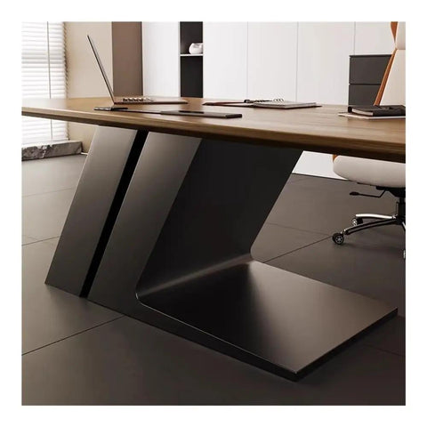Sit Stand Desk With Premium Ash Wood Surface, Super Spacious Home Office Workstation Featuring Integrated Monitor Shelf with sleek design.