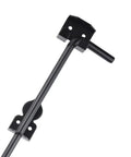 18 Inch Drop Cane Bolt Gate Latch, Beefy Heavy Duty Black Solid Steel Ground Drop Rod For Wood Metal PVC Vinyl Fences And Doors, Corrosion Resistant Outdoor Gate Hardware, Keeps Gates Secured To The Ground, 1 Pack