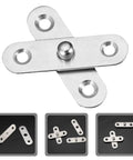 Heavy Duty Stainless Steel Pivot Door Hinges for Cabinets 12 Pack, Smooth Quiet Operation, Hidden Pivot Design shown from top view