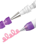 Twist Quick Decorating Coupler 4 Piece Set For Cakes And Icing, showing easy tip change system with icing flow