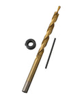 Hss Step Drill Bit Kit With Round Shank For Pocket Hole Jig Guide 9 Or 9 5Mm Wood Punching Tool Perfect For Diy Pros At 175Mm Length, HSS bit and guide