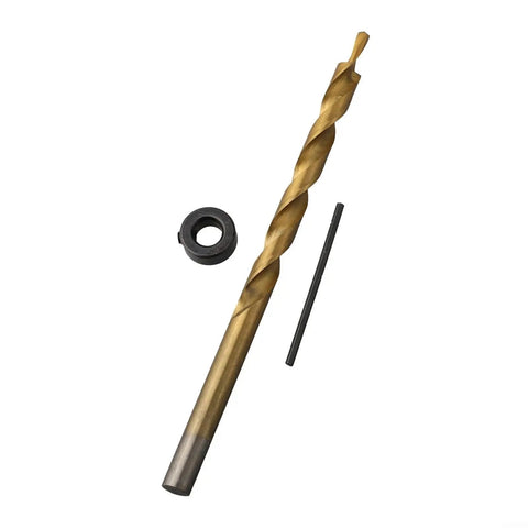 Hss Step Drill Bit Kit With Round Shank For Pocket Hole Jig Guide 9 Or 9 5Mm Wood Punching Tool Perfect For Diy Pros At 175Mm Length, HSS bit and guide