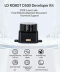 360 Degree Omnidirectional LiDAR Scanner With 12M Range And 5000Hz Sampling Rate For ROS Raspberry Pi Arduino Bots DToF TOF Laser Distance Sensor Module Kit For SLAM Mapping And Navigation shown with specs