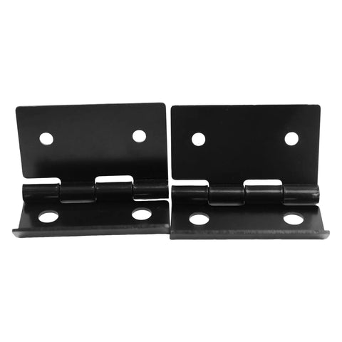Heavy Duty Rear Door Hinges Compatible With After 1973 Truck Camper Shell Glass Hatchback Straight Up Replacement For Part Number 711513 black metal hinges with mounting holes