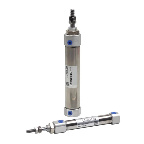 Industrial Grade Mini Pneumatic Cylinder Double Acting Single Rod Featuring 10mm And 16mm Bores That Roll Out Crisp Five To Two Hundred Millimeter Strokes For Shop Builds And Heavy Duty Automation Jobs