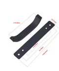 2 Pack 5 Inch Black Barn Door Handles Aluminum Cabinet Pulls For Closet Wardrobe Drawer Dresser And Cupboard Hardware Matte Black Finish Easy Install With Screws Included Ideal For Sliding Doors Furniture Update. Image shows measurements of black barn door handle pieces.
