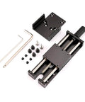 Ray5 laser engraver lift stand kit with black aluminum carriage and silver guide rails