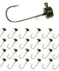 Green Pumpkin Mushroom JigHead Three Sixteenth Ounce Pack Of 25 Shroom Jigs For Bass Fishing With Stand Up Action Razor Sharp Hook And Durable Lead Construction For Freshwater Lure Enthusiasts