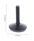 Heavy Duty Adjustable Furniture Levelers With Swivel Base For Tables And Cabinets Foolproof Install Silent Nonskid Stainless Steel Legs For Office And Home Workspaces showing black leveler with threaded rod and swivel base.