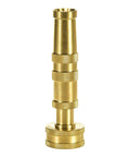 Adjustable Brass Hose Nozzle With Jet Sweep And Four Pattern Spray For Backyard Yard Work, Leak Proof Three Quarter Inch Connection, Heavy Duty Sprayer For Lawn Care, Garden Plants And Outdoor Watering, Durable All Metal Build