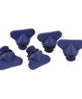 Premium 5 Pcs Engine Block Drain Plug Kit Fits Mercruiser With Exact OE Part Numbers 8M0119211 And 12-19183 Leak Proof ABS Motor Valve For Cooling System Upgrade To Keep Your Vessel Running Smooth. five blue ABS Mercruiser engine block drain plugs with O-rings