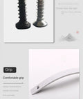 Close-up of screw threads and matte black door handle for five pack vintage zinc alloy door handles matte black 128mm thickened aluminum exposed pulls.