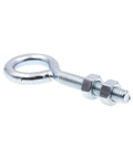 Heavy Duty Eye Bolts With Nuts Five Sixteenth Inch By Eighteen Threads Three And Quarter Inch Zinc Plated Steel Twenty Pack