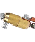 Heavy Duty 360 Degree Rotating Brass Welding Ground Clamp For Fast Soldering And Zero Wire Tangles With Solid Earth Connector Gear close-up.