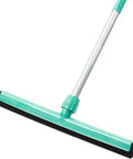 Light Duty Floor Squeegee With 43 Inch Adjustable Aluminum Handle for No Sweat Cleanups on Wet Floors, mint green with EVA blade