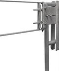 Self-Closing Industrial Safety Gate 37 to 39.5 Inch Wide by 12 Inch High, Galvanized A36 Steel, Left or Right Mount, Positive Stop