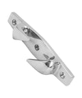 Left Straight Bow Chock Cleat Beefed Up Heavy Duty Stainless Steel Bow Chocks For Boats Mirror Polished Rope Guide Side View
