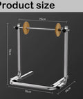 Heavy Duty Bubble Wrap Dispenser Built Like A Tank With Steel Frame Fits 60 70 And 80 Cm Rolls dimensions showing 75cm width and 70cm height.